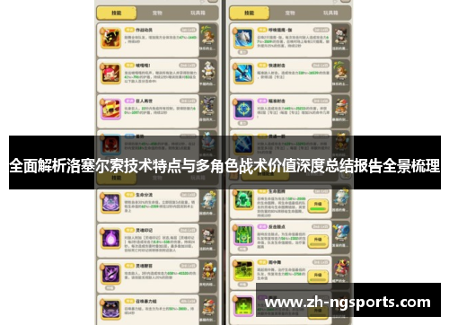 全面解析洛塞尔索技术特点与多角色战术价值深度总结报告全景梳理 全面解析洛塞尔索技术特点与多角色战术价值深度总结报告全景梳理